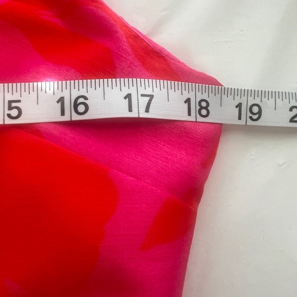 Kate Spade New York Red and Pink Sleeveless V-Neck Midi Dress - Picture 9 of 9